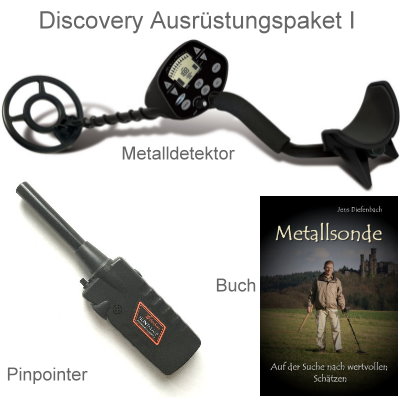 Discovery 3300 Basispaket (Metalldetektor & Black Huntmate Pinpointer & Schatzsucherhandbuch)